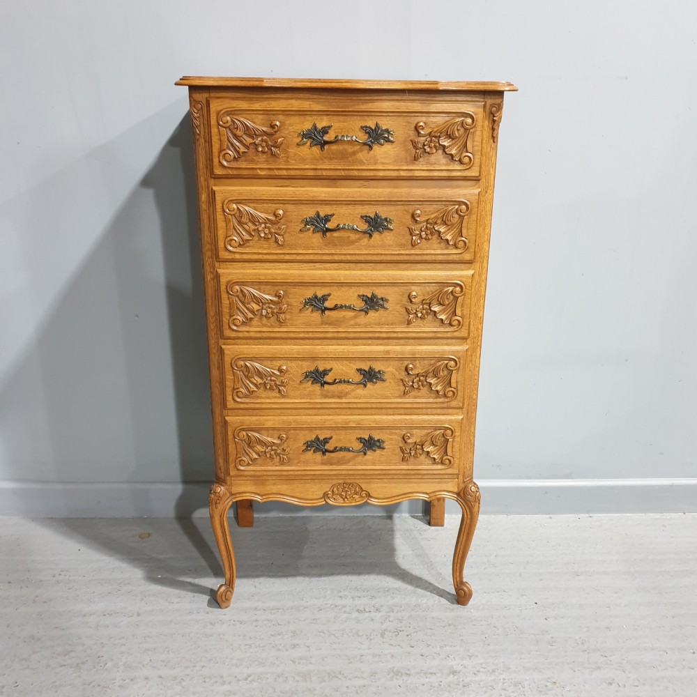 Super Golden Oak Tall Chest of Drawers