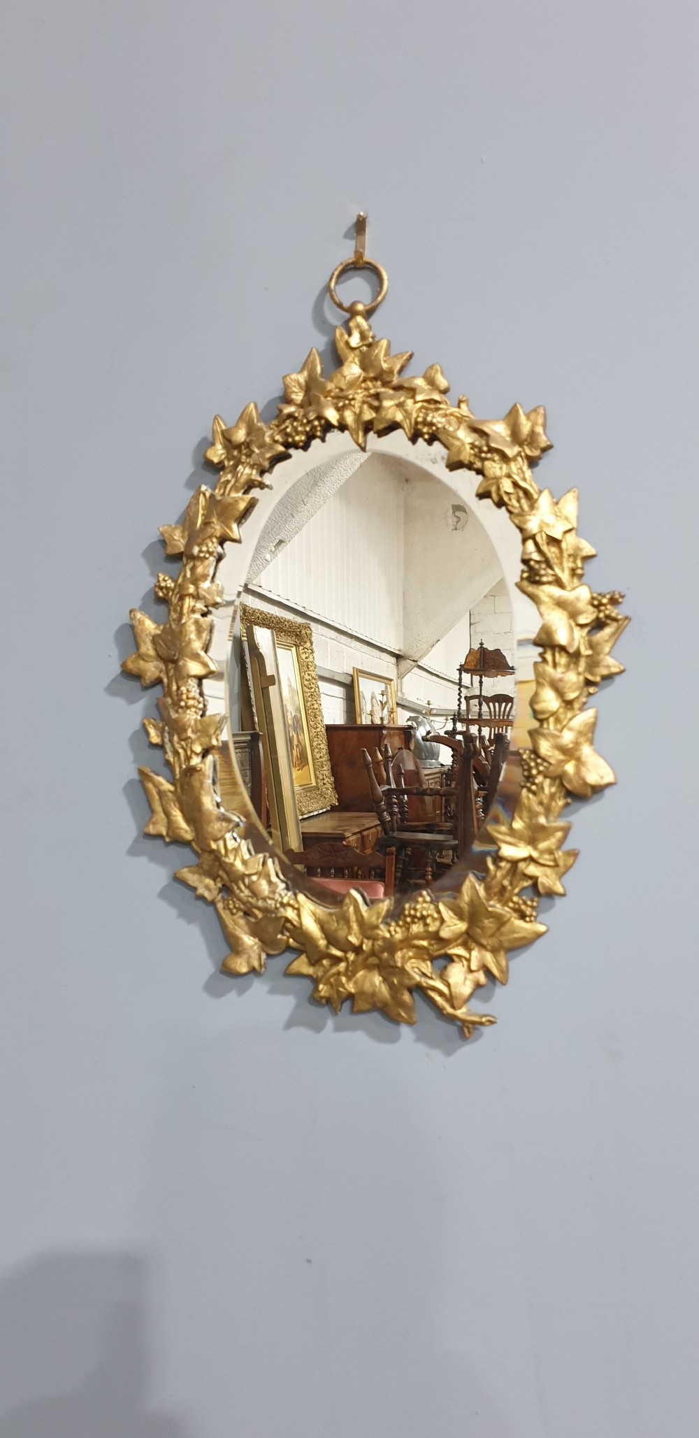 Regency Gilt Metal Mirror View VI