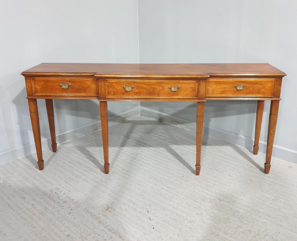 Mahogany Breakfront Console Side Table