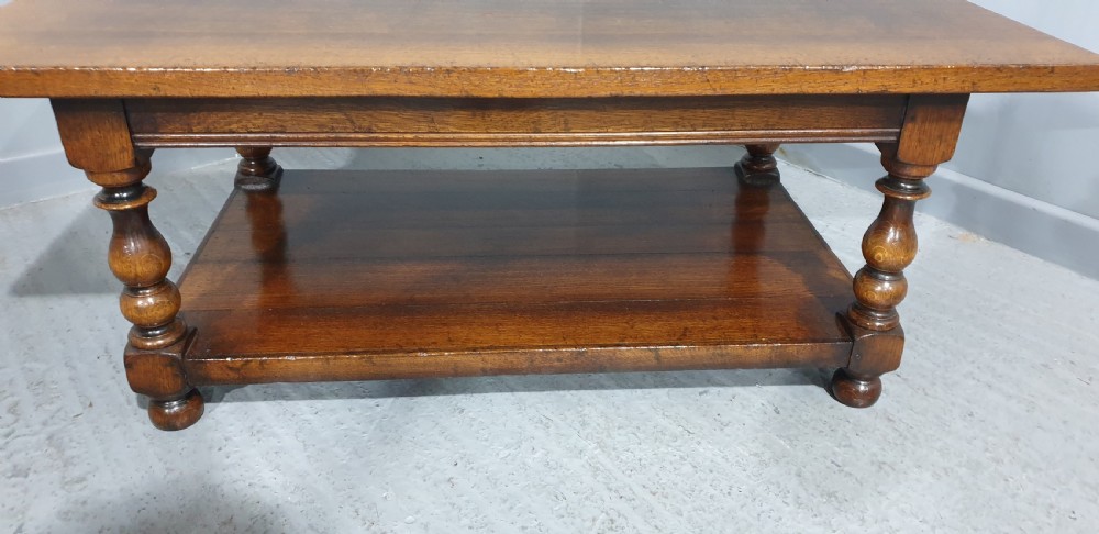 Solid Oak Plank Coffee Table View II