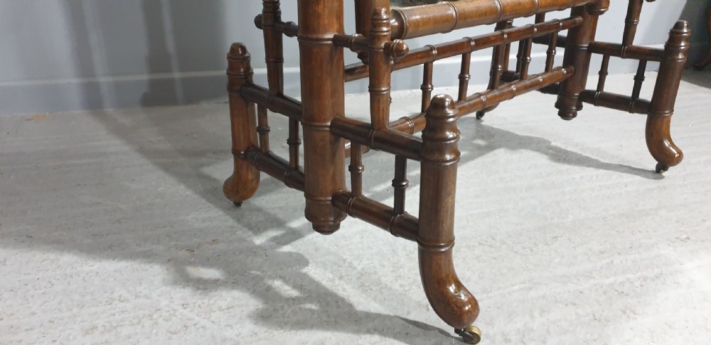 Regency Faux Bamboo Cheval Mirror View V