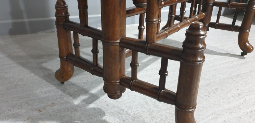 Regency Faux Bamboo Cheval Mirror View VI