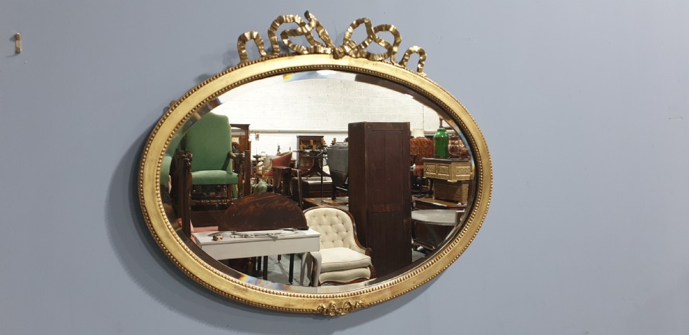 Regency Adam Oval Gilt Mirror View II