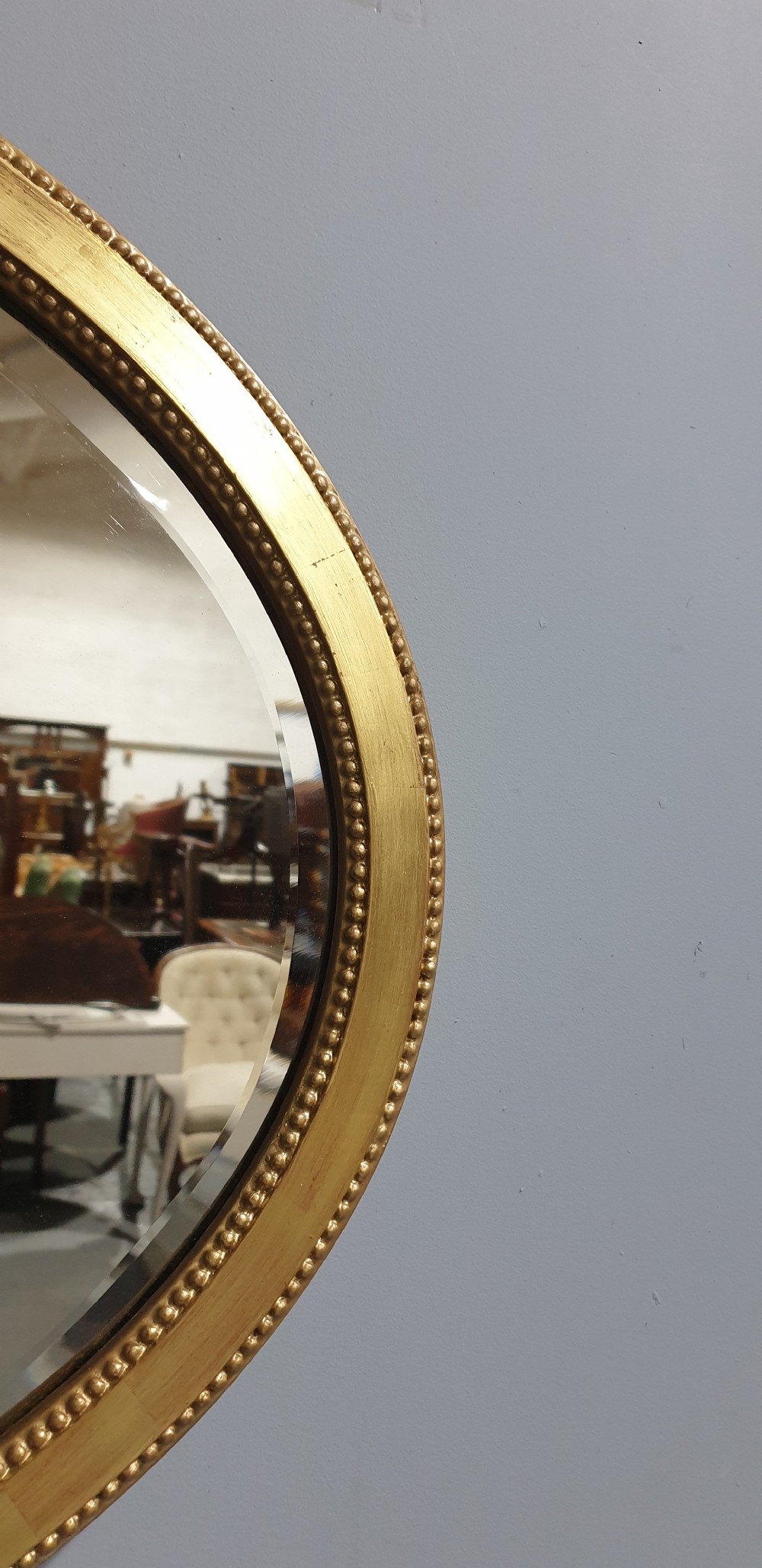 Regency Adam Oval Gilt Mirror View IV