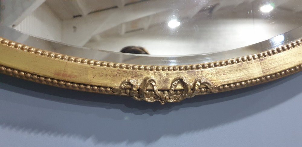 Regency Adam Oval Gilt Mirror View VI
