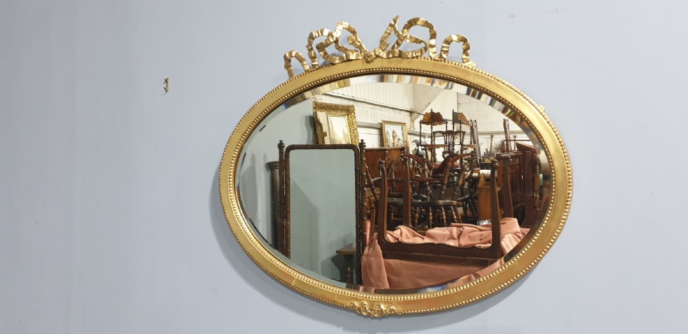 Regency Adam Oval Gilt Mirror View VIII