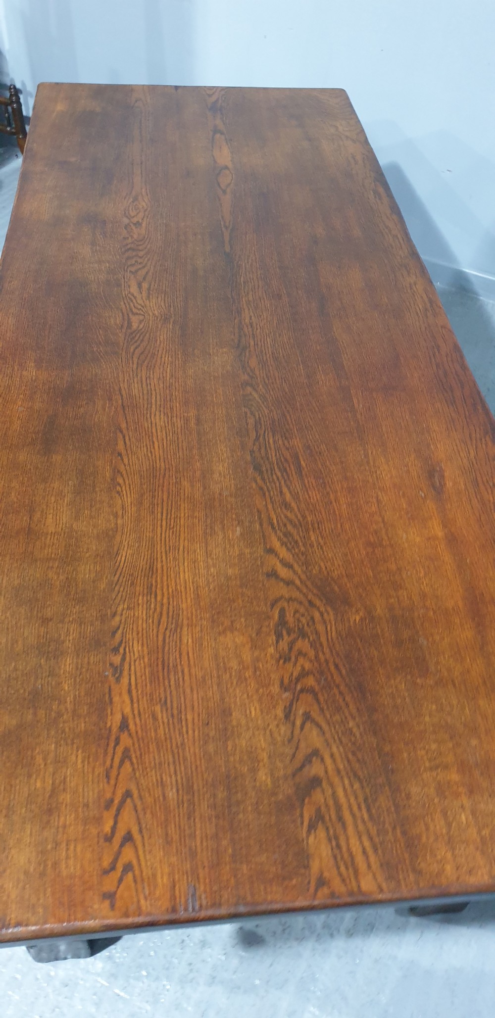 Superb Oak Plank Farmhouse Refrectory Kitchen Dining Table View VI