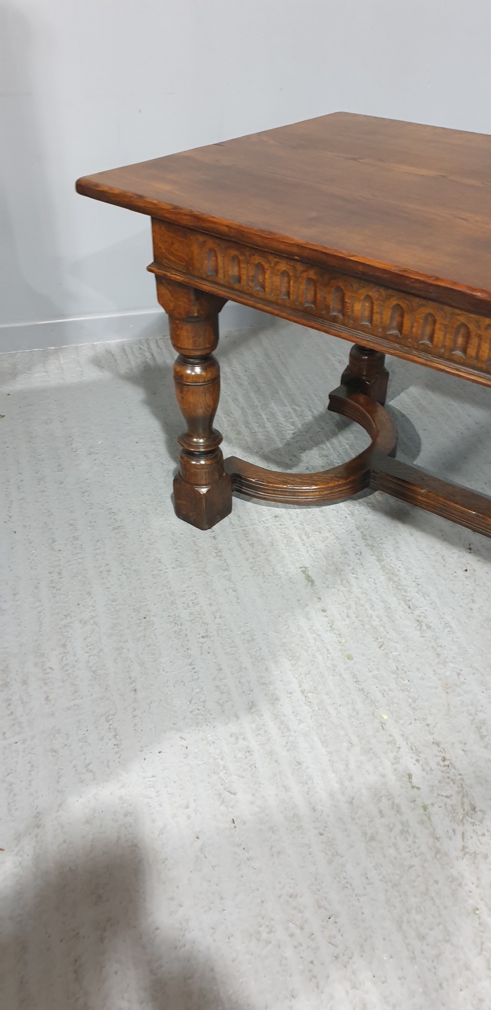 Superb Oak Plank Farmhouse Refrectory Kitchen Dining Table View X