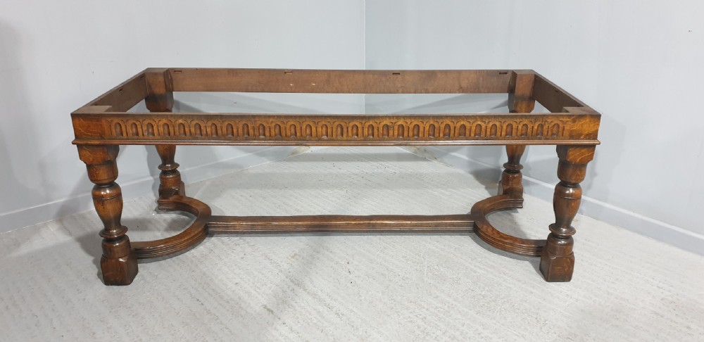 Superb Oak Plank Farmhouse Refrectory Kitchen Dining Table View XII