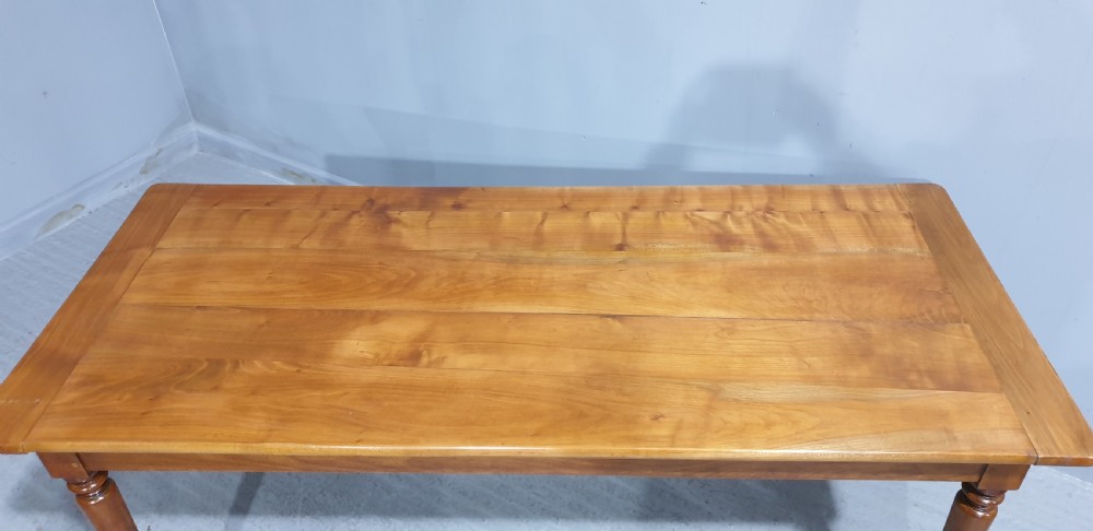 Very Good French Cherry Farmhouse Ktchen Dining Table View IV