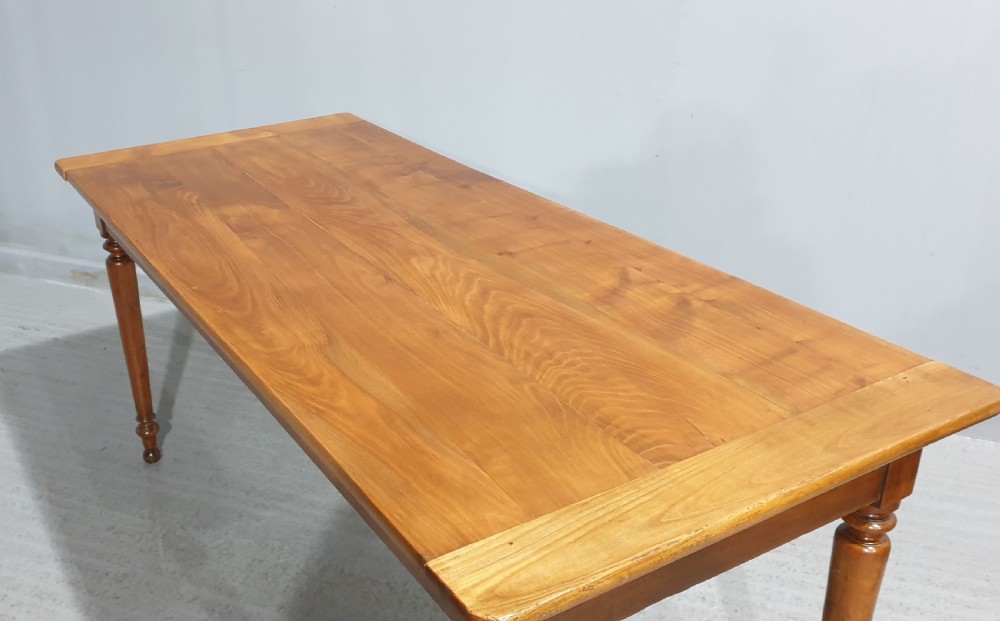 Very Good French Cherry Farmhouse Ktchen Dining Table View VI