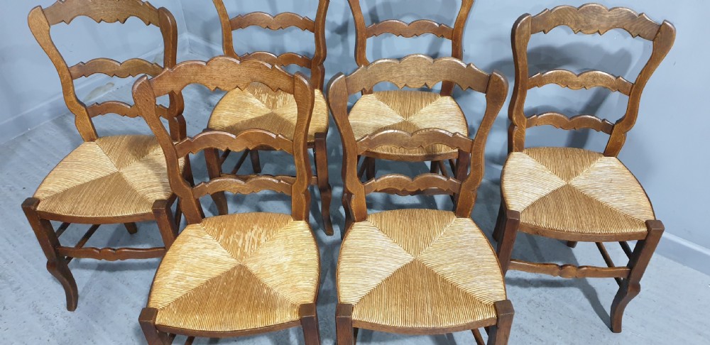 Good Set Six French Country Dining Chairs View III