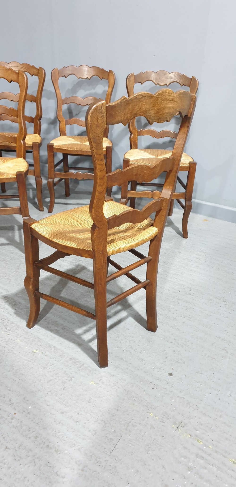 Good Set Six French Country Dining Chairs View V
