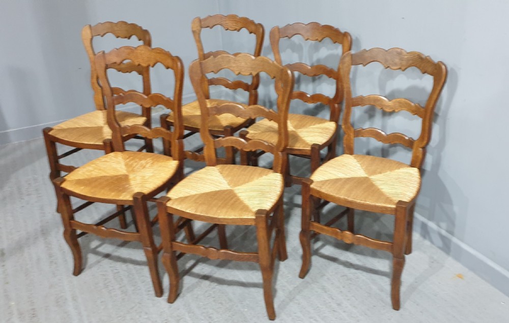 Good Set Six French Country Dining Chairs View VI