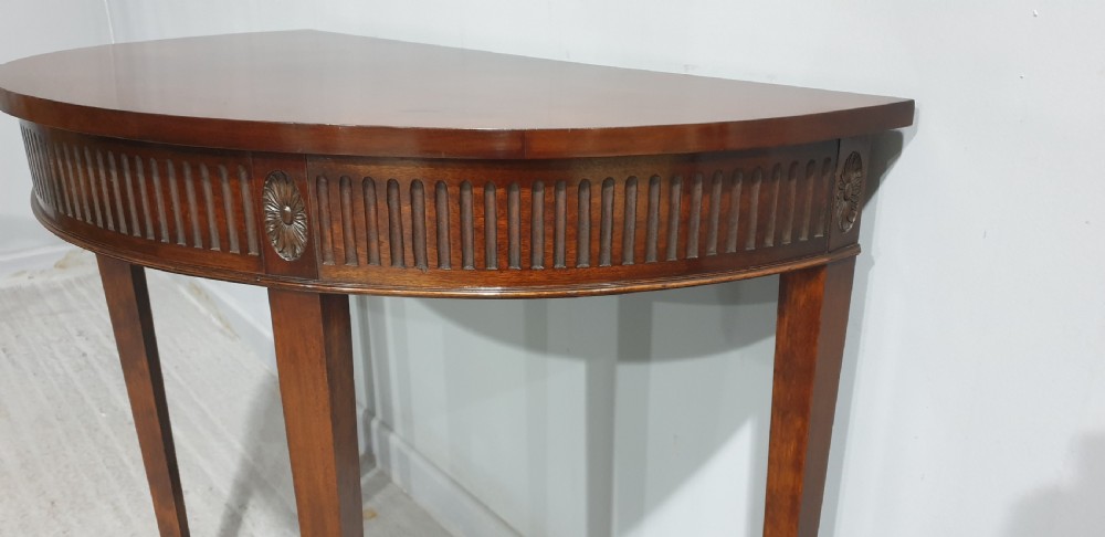 Edwardian Mahogany Console Hall  Table View VII