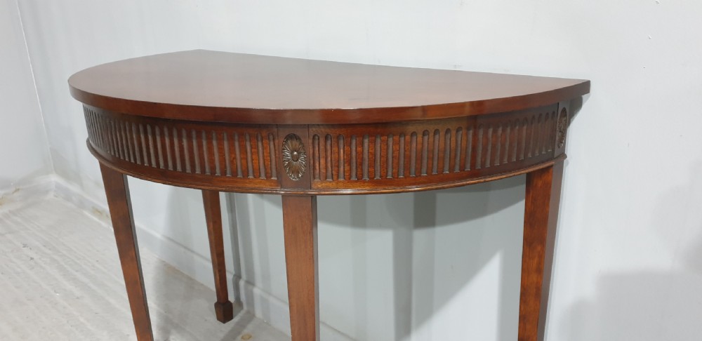Edwardian Mahogany Console Hall  Table View VIII