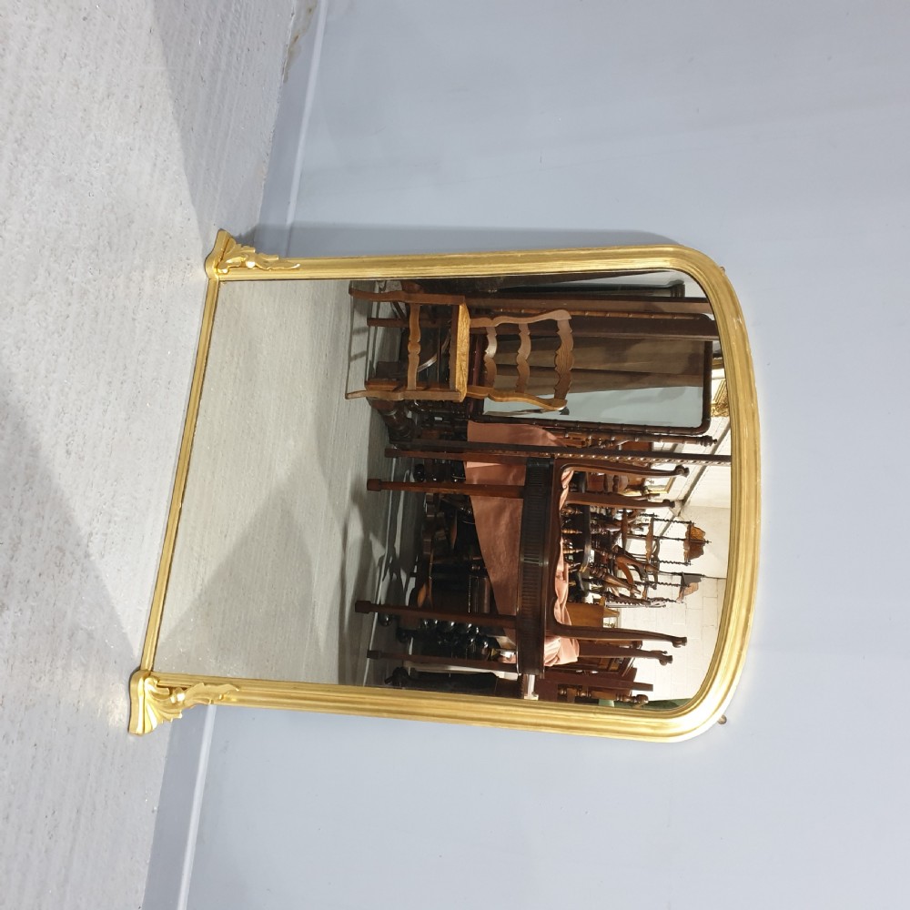 Good English Arched Top Overmantle Mirror View II
