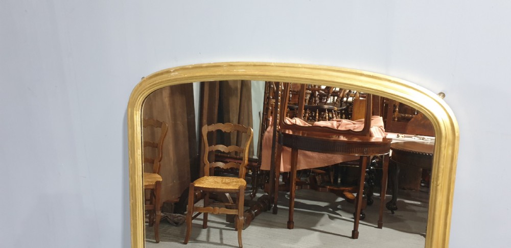 Good English Arched Top Overmantle Mirror View III