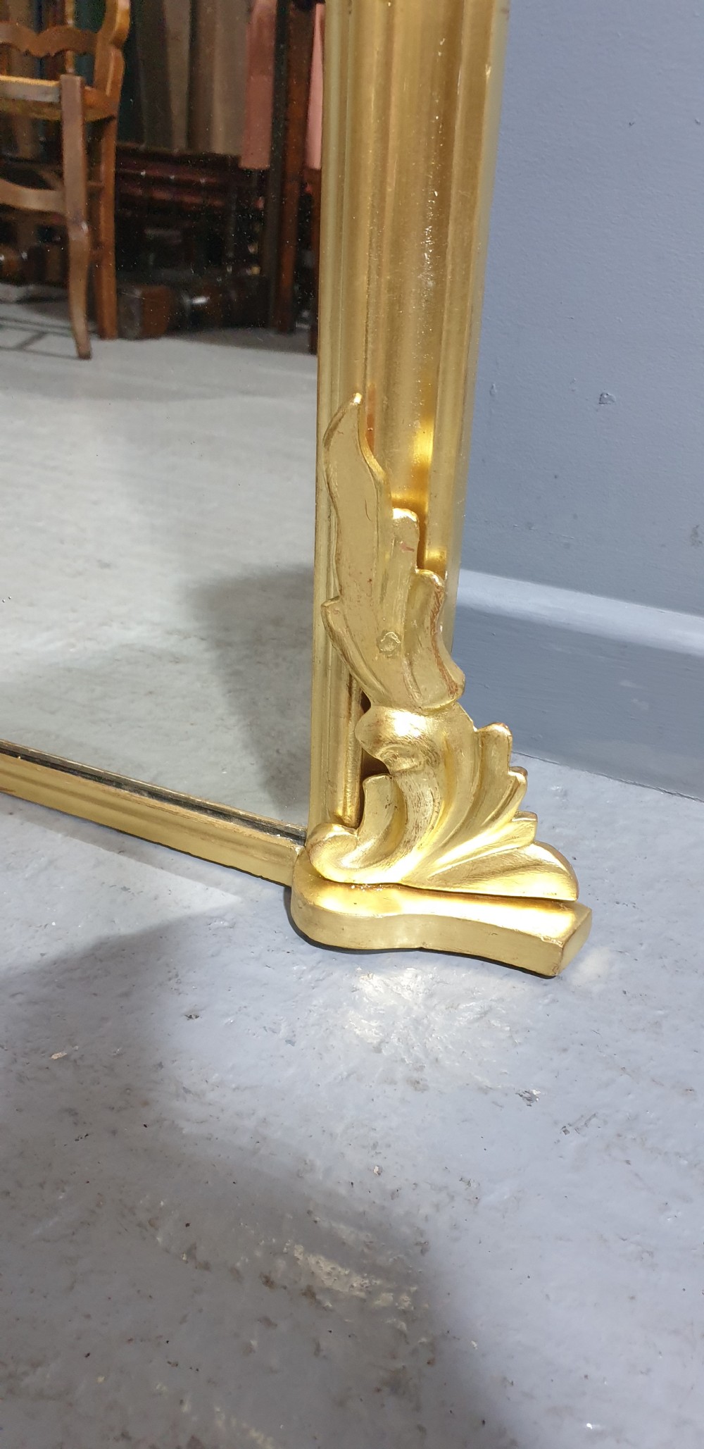 Good English Arched Top Overmantle Mirror View VII