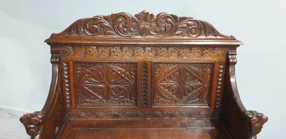 Top Quality Oak Monks Bench View III