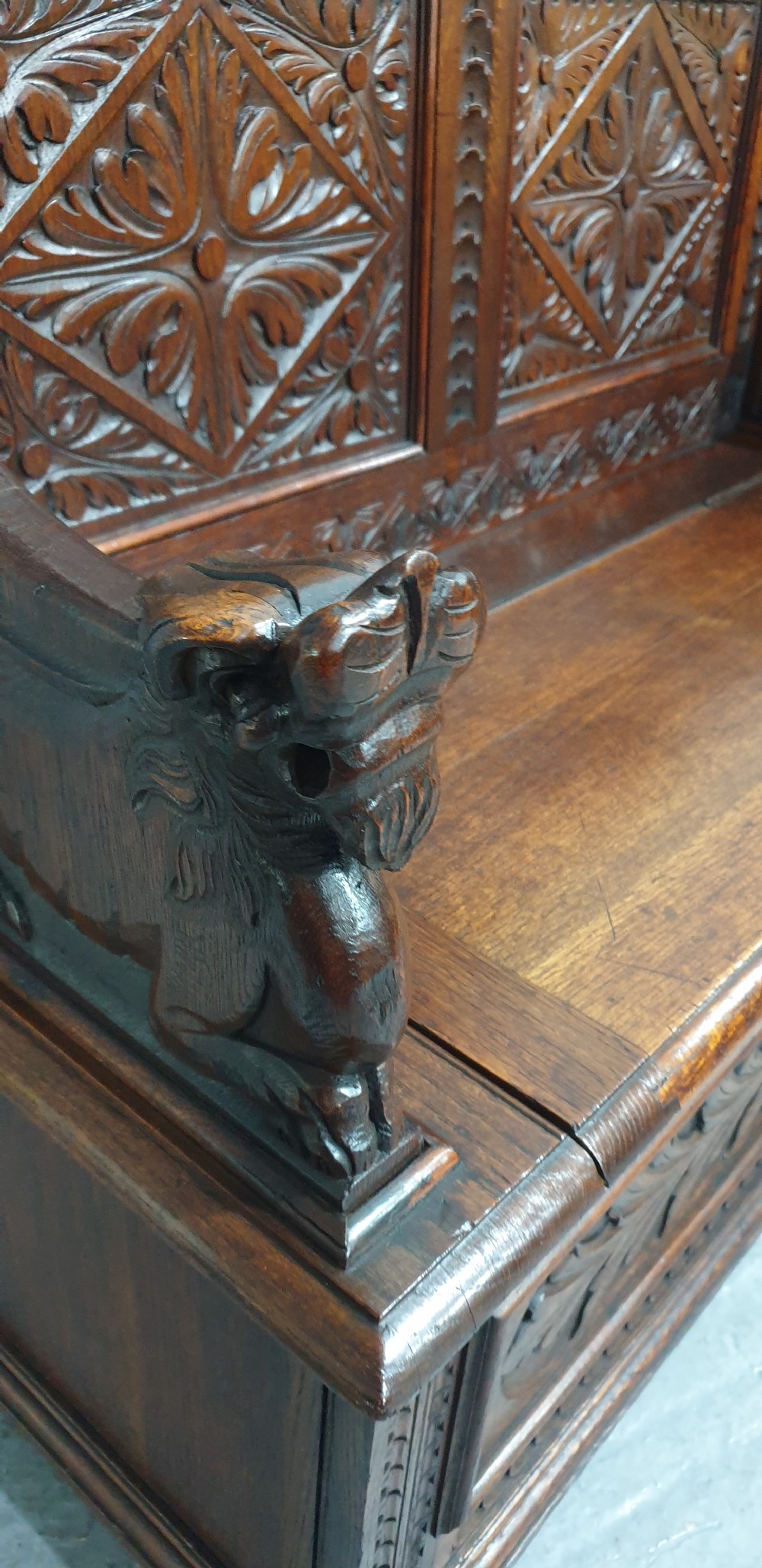 Top Quality Oak Monks Bench View IV