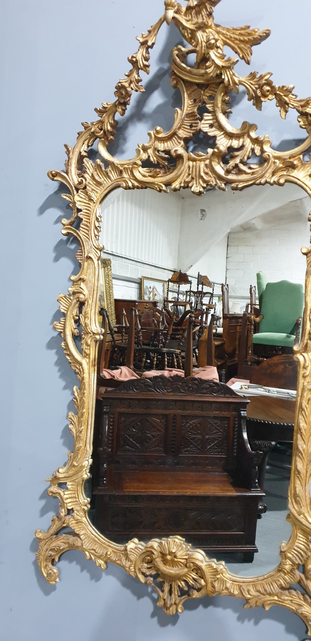 Superb Chinese Chippendale Gilt Mirror View V