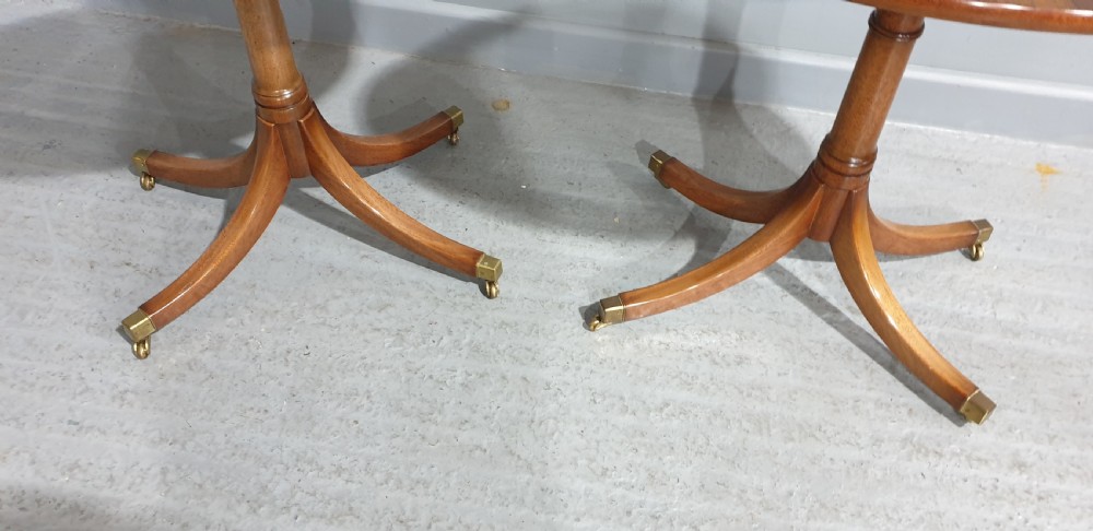Excellent Quality Pair Mahogany Lamp Tables View IV