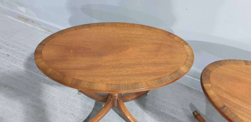 Excellent Quality Pair Mahogany Lamp Tables View VI
