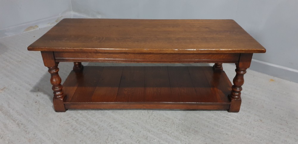 Solid Oak Plank Coffee Table View II