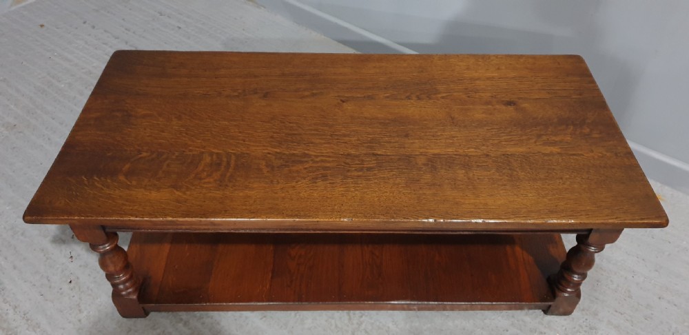 Solid Oak Plank Coffee Table View III