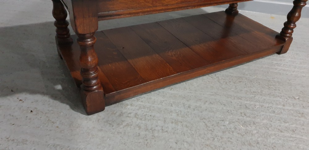 Solid Oak Plank Coffee Table View IV