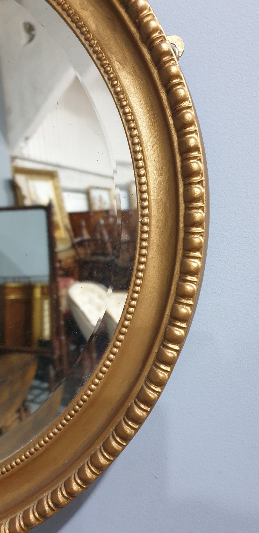 Edwardian Oval Gilt Mirror View V