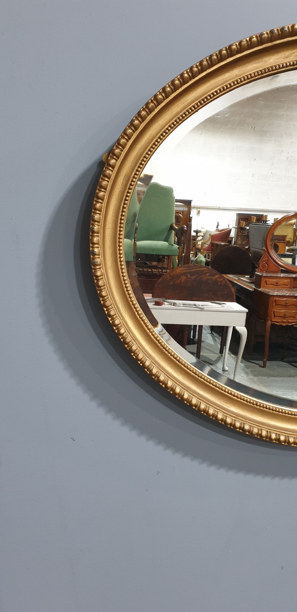 Edwardian Oval Gilt Mirror View VI