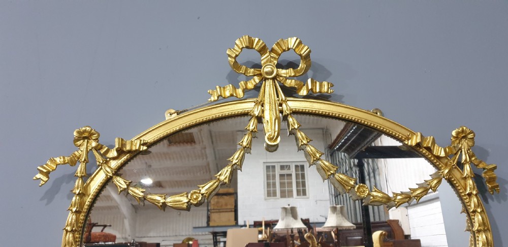 Fabulous Adam Oval Gilt  Mirror View VI