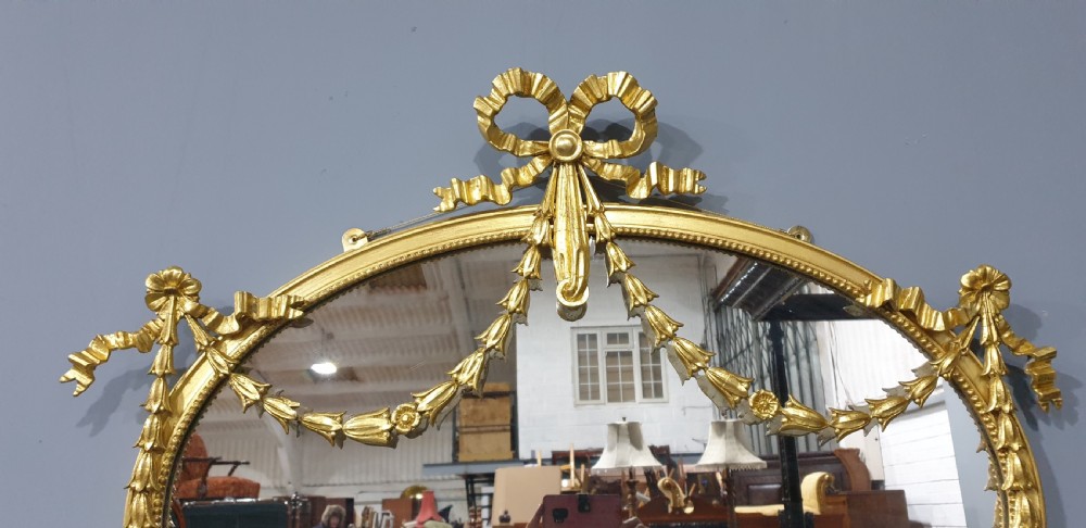 Fabulous Adam Oval Gilt  Mirror View XI