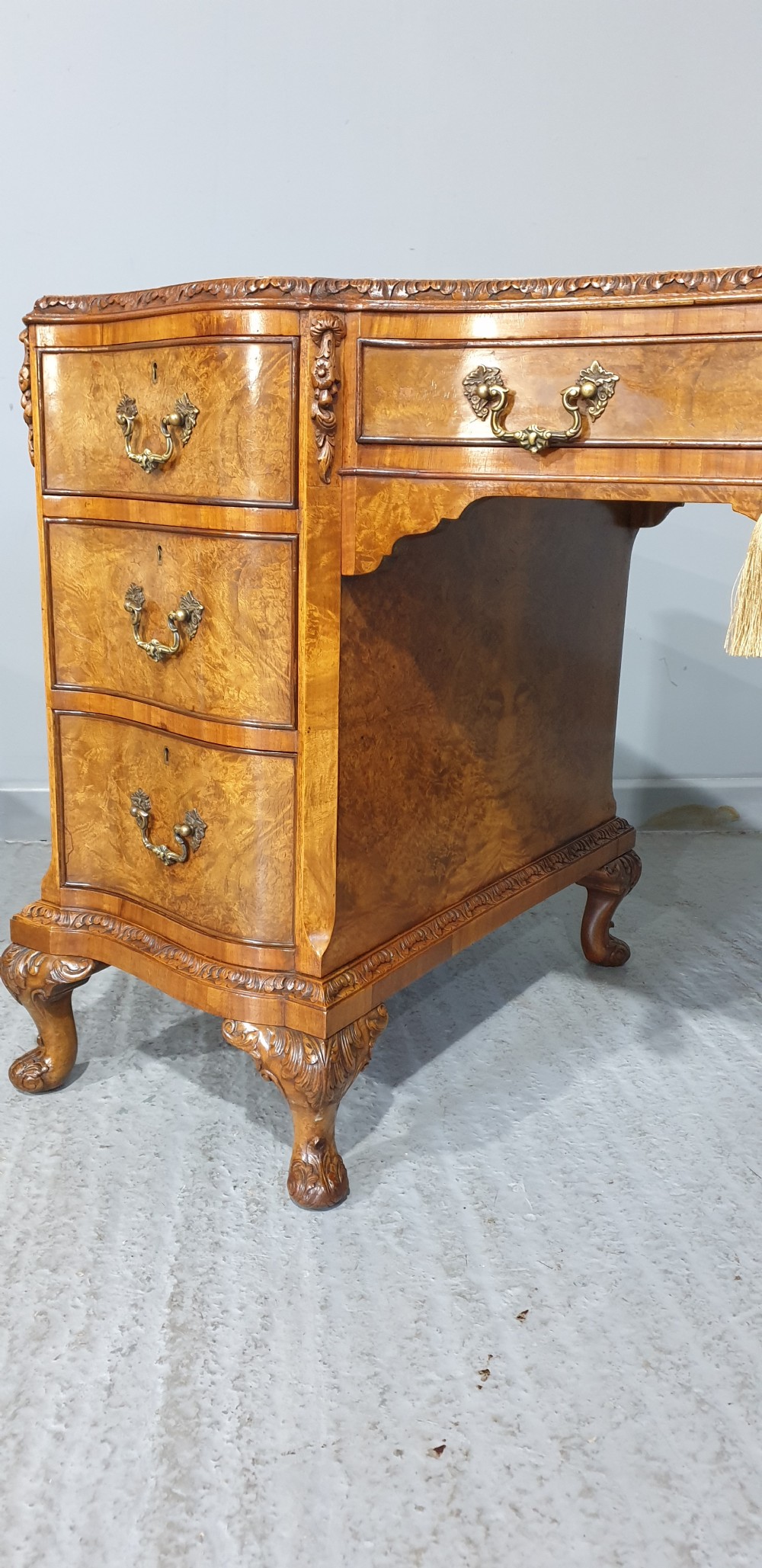 Superb Burr Walnut Desk View III