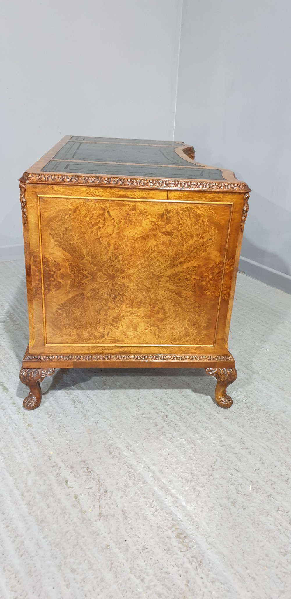 Superb Burr Walnut Desk View XIX