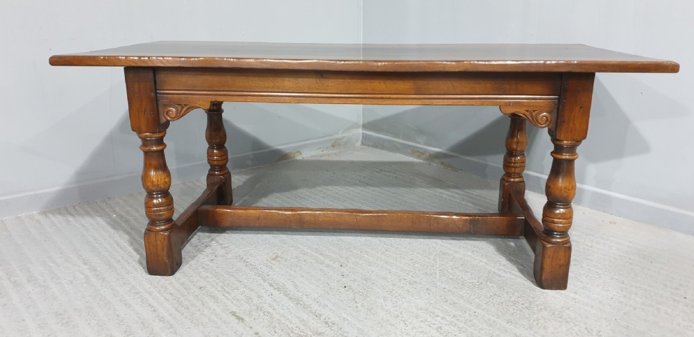 Oak Plank Kitchen Farmhouse Refrectory Dining Table View II