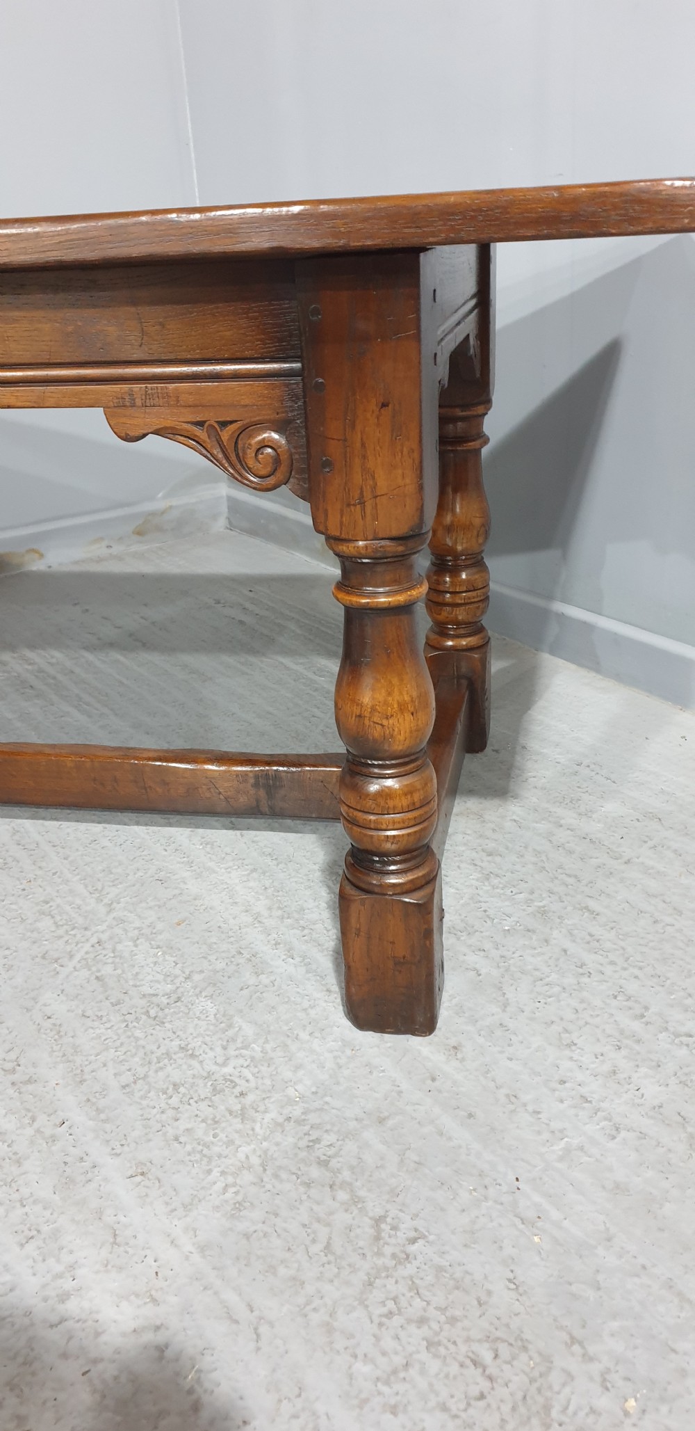 Oak Plank Kitchen Farmhouse Refrectory Dining Table View III