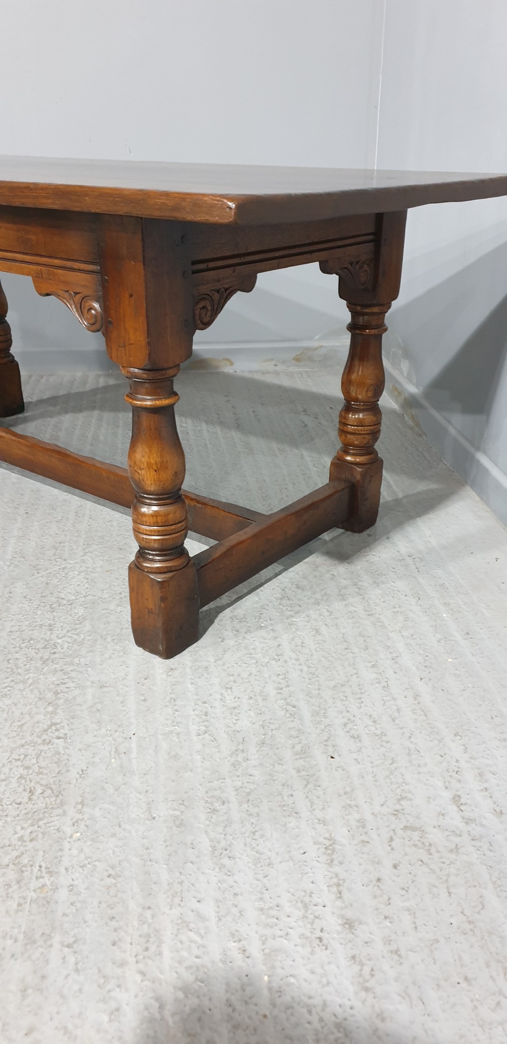 Oak Plank Kitchen Farmhouse Refrectory Dining Table View IV