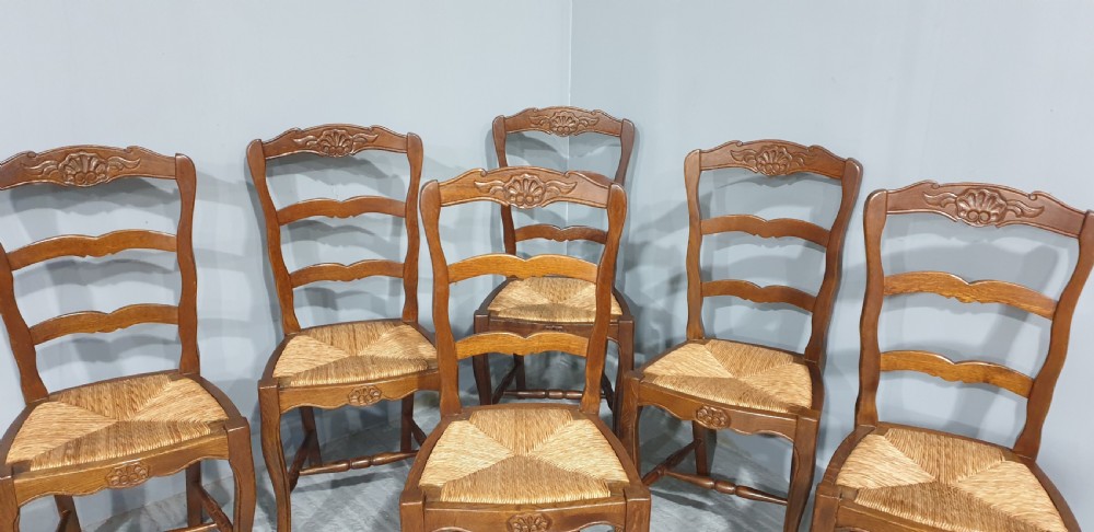 Good Set Six French Country Kitchen Dining Chairs View IV