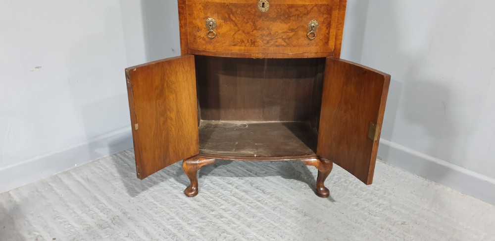 Superb Burr Walnut Bowed Chest of Drawers View VI