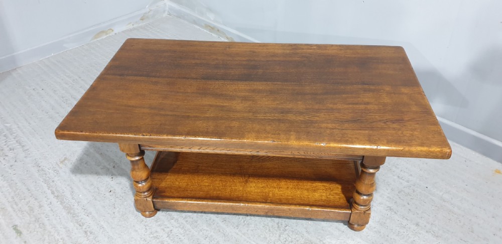 Solid Oak Plank Coffee Table View III
