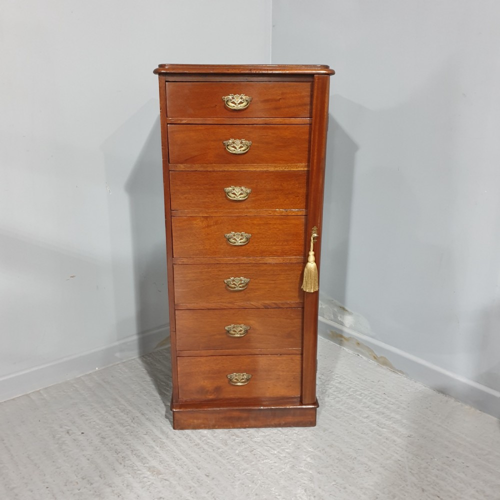 Edwardian Mahogany Wellington Chest of Drawers