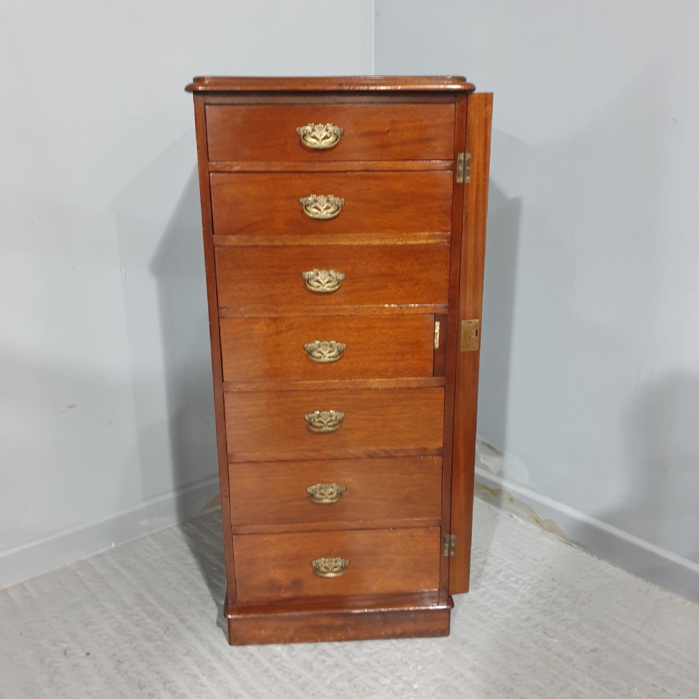 Edwardian Mahogany Wellington Chest of Drawers View II
