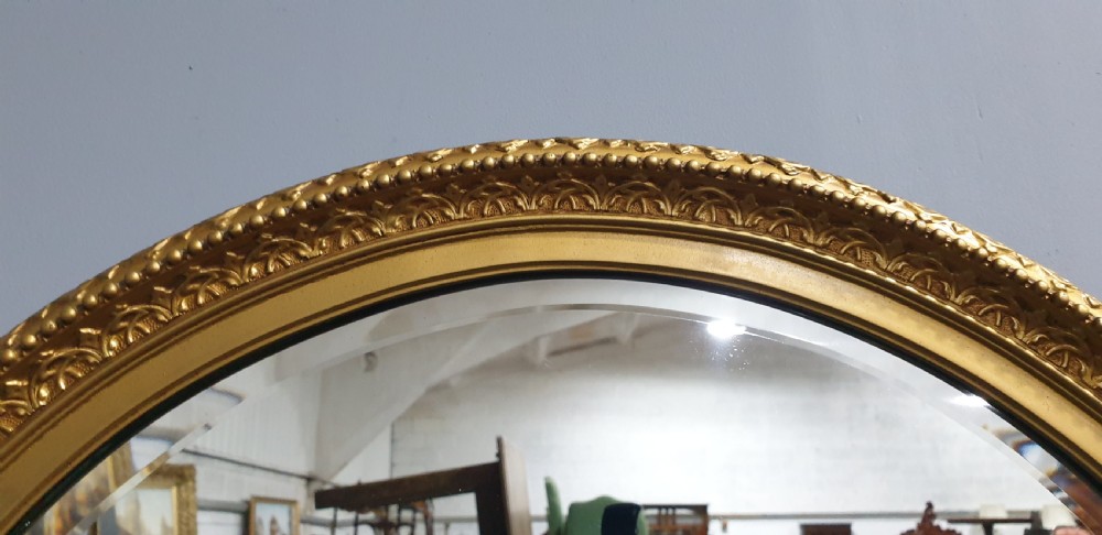 English Oval Gilt Mirror View V