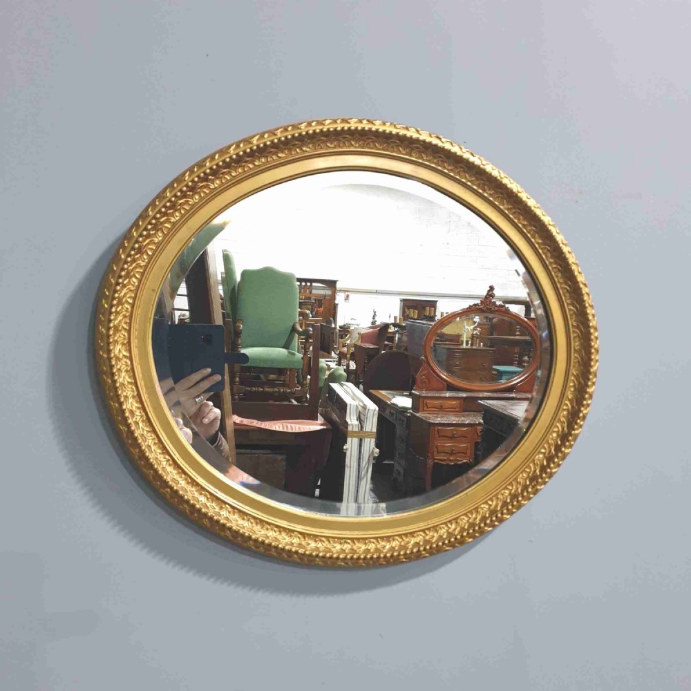 English Oval Gilt Mirror