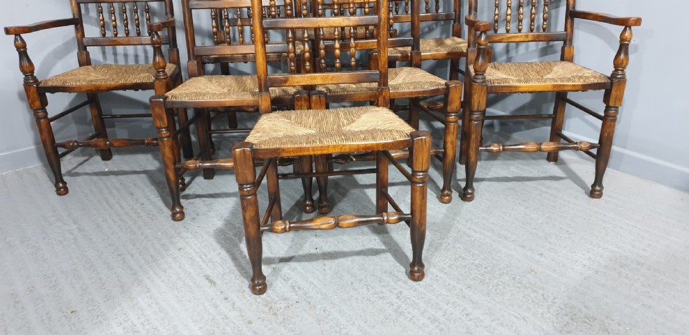 Superb Set Eight Lancashire Dining Chairs View III
