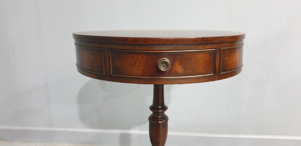 Excellent Mahogany Drum Table View VII