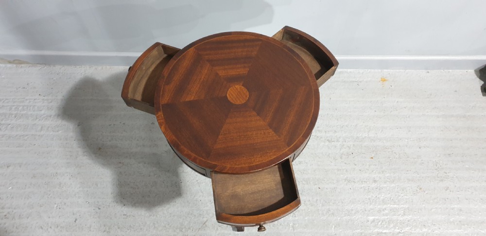Excellent Mahogany Drum Table View X
